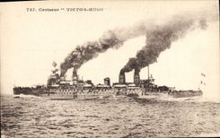 CPA Bateau de Guerre Croiseur Victor Hugo 