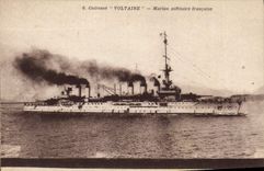 CPA Bateau de Guerre Voltaire Cuirasse 