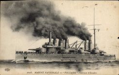 CPA Bateau de Guerre Voltaire Cuirasse d'escadre 