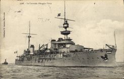 CPA Bateau de Guerre Le Cuirasse d'escadre Verite 
