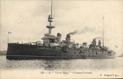 CPA Bateau de Guerre Le Victor Hugo Croiseur Cuirasse 