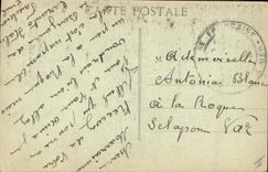 Vintage Postcard Warship Truth Armours French 1st rank in operation of combat by heavy sea