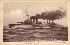 CPA Bateau de Guerre Cuirasse Voltaire 