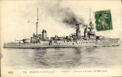 CPA Bateau de Guerre Verite Cuirasse d'escadre 