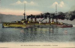CPA Bateau de Guerre Voltaire Cuirasse 