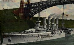 CPA Bateau de Guerre SMS York 