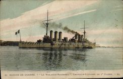CPA Bateau de Guerre Le Waldeck Rousseau Croiseur Cuirasse de 1ere classe 