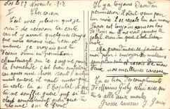 Postal Fantasia la Lengua de los colores Mujer Molino tiene viento