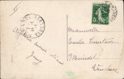 CPA Fantaisie Langage des oiseaux Cygne Tourterelle Hirondelle Pinson 