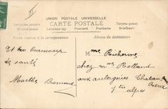 Vintage Postcard Fantaisie Woman Charts has to play