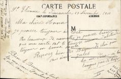 CPA Fantaisie Langage des timbres Semeuse 