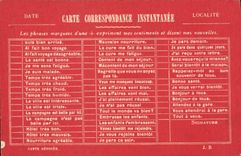 Vintage Postcard Fantasy Chart instantaneous correspondence