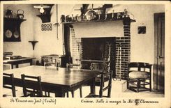 Vintage Postcard St Vincent on Jard Cuisine Dining room of Mr. G Clemenceau