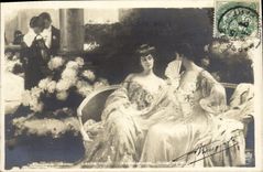 Vintage Postcard Fantasy Woman Range Living room 1905 Etcheverry Confidence