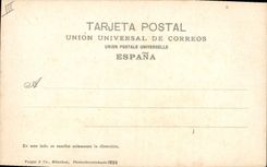 Postal Fantasia Mujer Abanico Sevilla Tipos Sveillanos un dia de Velada