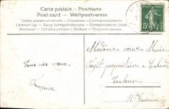 Vintage Postcard Fantasy Heart Flowers Clover