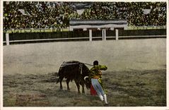 Postal Corrida Curso de toros Entrendo a matar