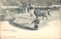 CPA Corrida Course de taureaux Una Vara