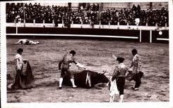 Postal Corrida Corrida de toros el golpe de gracia