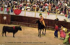 CPA Corrida Course de taureaux Appel de pique Citando a picar