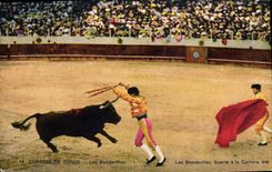CPA Corrida Course de taureaux Las banderillas