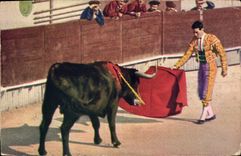CPA Corrida Course de taureaux Passe de la muleta