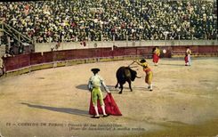 CPA Corrida Course de taureaux Puesta de las banderillas
