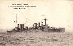 CPA Bateau de Guerre Waldeck Rousseau Croiseur Cuirasse 