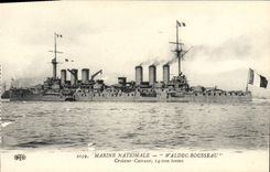 CPA Bateau de Guerre Waldeck Rousseau Croiseur Cuirasse 