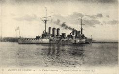 CPA Bateau de Guerre Waldeck Rousseau Croiseur Cuirasse de 1ere classe 