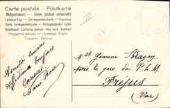 Vintage Postcard Fantasy Flowers Hand Swallow