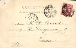 Vintage Postcard Fantasy the language of the Moucon stamps