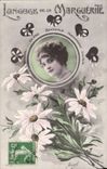 Vintage Postcard Fantasy the language of the daisy