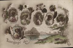 Vintage Postcard Fantasy the language of the names Woman