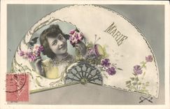 Vintage Postcard Fantasy Woman Range Marie