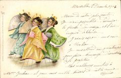 CPA Fantaisie Enfants Eventail 