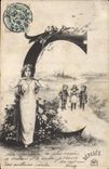 Vintage Postcard Fantasy Children Letters Letter C