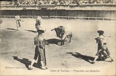 CPA Corrida Course de Taureaux Preparation aux banderilles