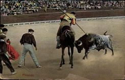 CPA Corrida Course de Taureaux Picando