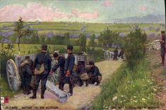 CPA Militaria Notre 75 en action Canon 