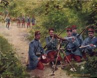 CPA Militaria La mitrailleuse 