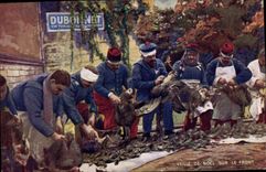 CPA Militaria Veille de Noel sur le front Dubonnet 