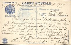 CPA Militaria Veille de Noel sur le front Dubonnet 