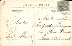 CPA Folklore Costumes du Morbihan Les maries Mariage 