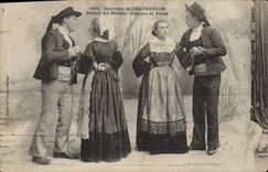 Vintage Postcard Folklore Surroundings of Chateaulin Return of forgiveness Each one its Country-woman