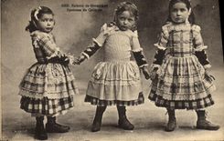 Vintage Postcard Folklore Children of Guenant Surroundings of Quimper