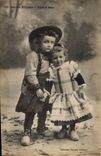 CPA Folklore Jeunes Bretons Frere et soeur 