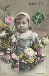 Vintage Postcard Folklore Quimper Child