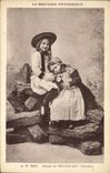 CPA Folklore Enfants de Fouesnant 