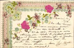 CPA Fantaisie Fleurs 